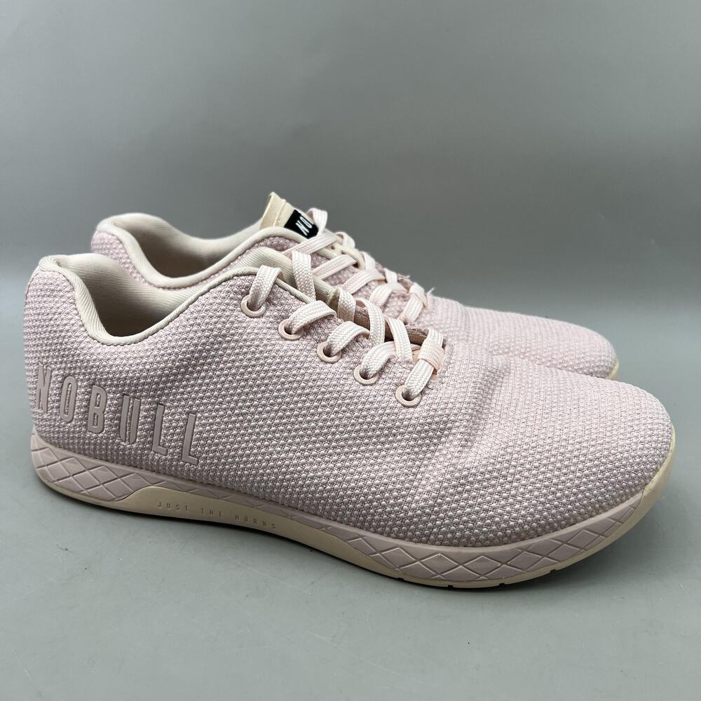 NOBULL Outwork Training Shoes Men Size 9 Pink Mesh Comfort Low Top Lace Sneakers